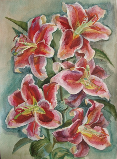 Яркие лилии