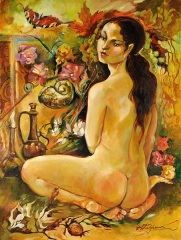 Ню.Золотая осень, х/м, 80х60, 2007