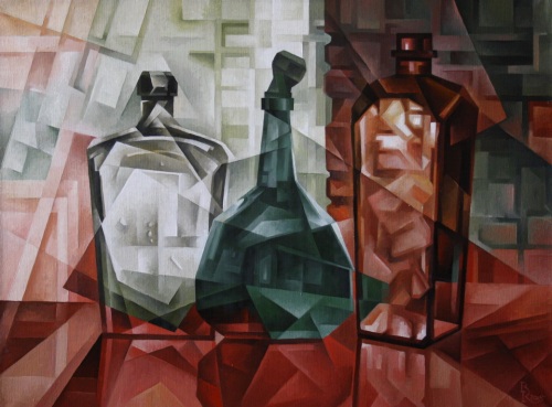 Старые бутылки. Кубофутуризм