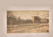 Гравюра(офорт) Музыкальный павильон