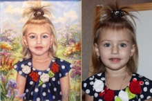 Портрет Девочка в саду