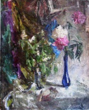 Натюрморт с веером и цветами