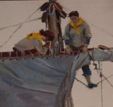 Уборка бизани.